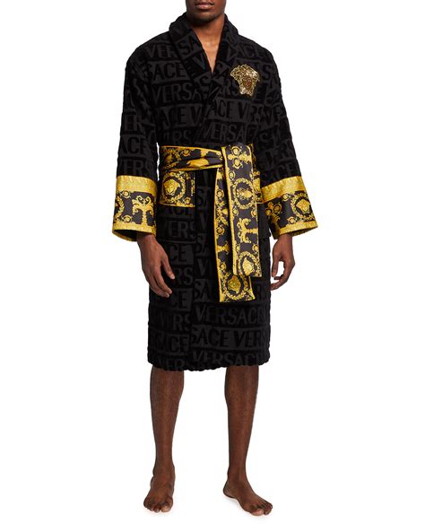 black and gold versace robe